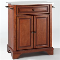Crosley Furniture LaFayette Stainless Steel Top Cherry Kitchen Island