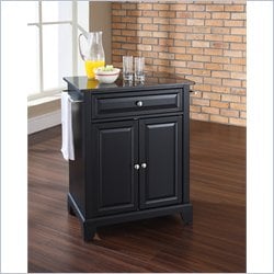 Crosley Furniture Newport Solid Black Granite Top Kitchen Island