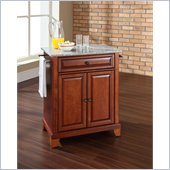 Crosley Furniture Newport Solid Granite Top Kitchen Island in Cherry