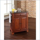 Crosley Furniture Newport Black Granite Top Kitchen Island in Cherry