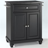 Crosley Furniture Cambridge Black Granite Top Kitchen Island in Black