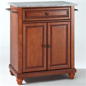 Crosley Furniture Cambridge Solid Granite Top Kitchen Island in Cherry