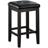 Crosley Furniture 24 Upholstered Square Bar Stool in Black