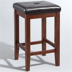 Crosley Furniture 24 Upholstered Square Bar Stool in Vintage Mahogany