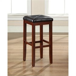 Crosley Furniture 29 Upholstered Square Bar Stool in Classic Cherry