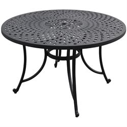 Crosley Furniture Sedona 48 Aluminum Dining Table in Charcoal Black
