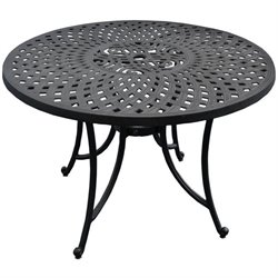 Crosley Furniture Sedona 42 Aluminum Dining Table in Charcoal Black