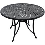 Crosley Furniture Sedona 42 Aluminum Dining Table in Charcoal Black
