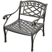Crosley Furniture Sedona Cast Aluminum Club Chair in Charcoal Black
