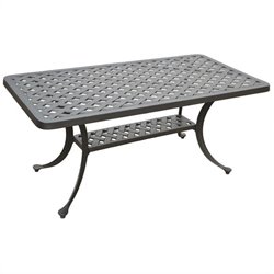 Crosley Furniture Sedona Rectangular Cocktail Table in Charcoal Black