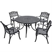 Crosley Furniture Sedona 48 5 Pc Dining Set w/ Arm Chairs in Black