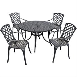 Crosley Furniture Sedona 48 5 Pc Dining Set w/ High Back Arm Chairs