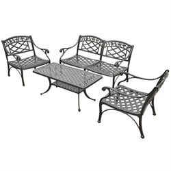 Crosley Furniture Sedona 4 Pc Black Outdoor Conversation Seating Set