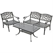 Crosley Furniture Sedona 3 Pc Black Outdoor Conversation Seating Set