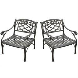 Crosley Furniture Sedona 2 Pc Black Outdoor Conversation Seating Set