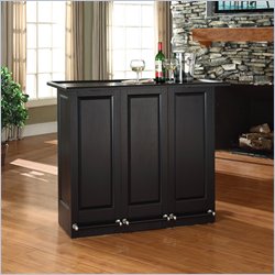 Crosley Mobile Folding Bar in Black Finish