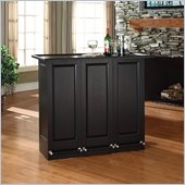 Crosley Mobile Folding Bar in Black Finish