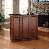 Crosley Mobile Folding Bar in Vintage Mahogany Finish