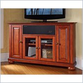 Crosley Alexandria 48 AroundSound Corner TV Stand in Classic Cherry