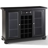 Crosley Alexandria Sliding Top Bar Cabinet in Black