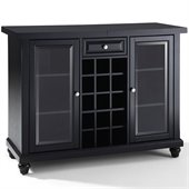 Crosley Cambridge Sliding Top Bar Cabinet in Black