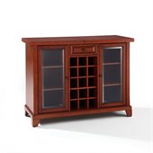 Crosley Newport Sliding Top Bar Cabinet in Classic Cherry