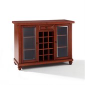 Crosley Cambridge Sliding Top Bar Cabinet in Classic Cherry