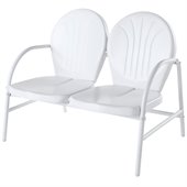 Crosley Griffith Metal Loveseat in White
