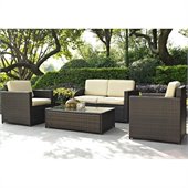 Crosley Palm Harbor 4 Piece Outdoor Wicker Seating Set