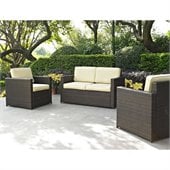 Crosley Palm Harbor 3 Piece Outdoor Wicker Seating Set