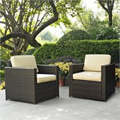Crosley Palm Harbor 2 Piece Outdoor Wicker Seating Set
