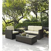 Crosley Palm Harbor 3 Piece Outdoor Wicker Seating Set