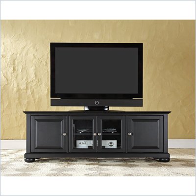Crosley Furniture Alexandria 60" Low Profile TV Stand in Black Finish