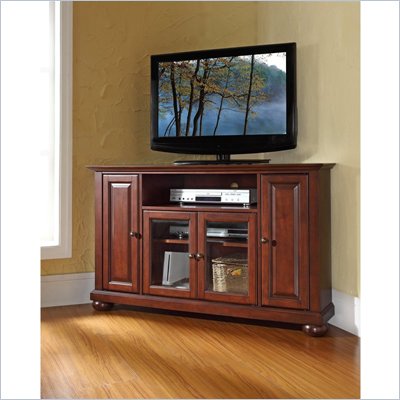 Crosley Furniture Alexandria 48" Corner TV Stand in Vintage Mahogany