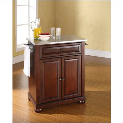 Crosley Furniture Alexandria Stainless Steel Top Kitchen Island