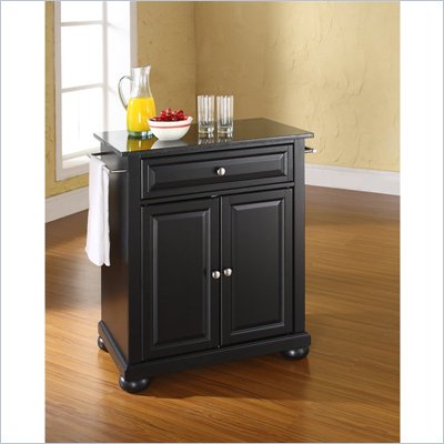 Crosley Furniture Alexandria Solid Black Granite Top Kitchen Island