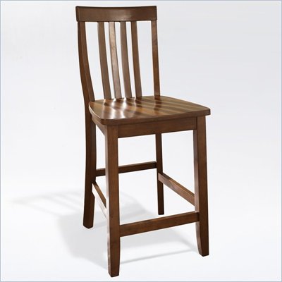 Crosley Furniture Counter Height School House Bar Stool in Classic Cherry Finish