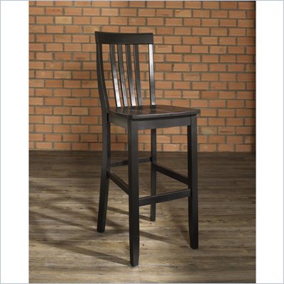 Crosley Furniture Bar Height School House Bar Stool in Black Finish