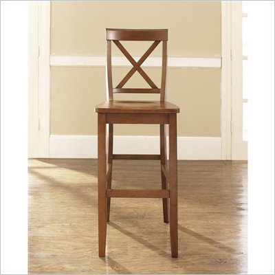 Crosley Furniture Bar Height X-Back Bar Stool in Classic Cherry Finish