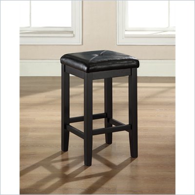 Crosley Furniture 24" Upholstered Square Bar Stool in Black