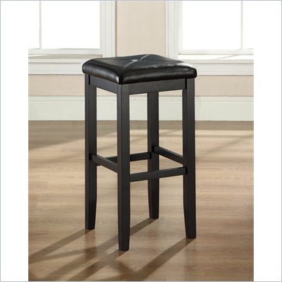 Crosley Furniture 29" Upholstered Square Bar Stool in Black