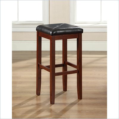 Crosley Furniture 29" Upholstered Square Bar Stool in Classic Cherry