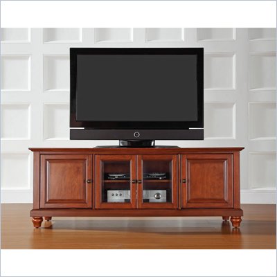 Crosley Furniture Cambridge 60" Low Profile TV Stand in Classic Cherry
