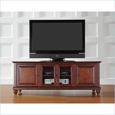 Crosley Furniture Cambridge 60" Low Profile TV Stand in Vintage Mahogany