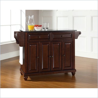 Crosley Furniture Cambridge Black Granite Top Mahogany Kitchen Cart