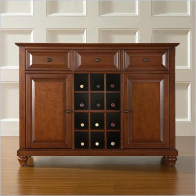 Crosley Furniture Cambridge Buffet Server / Sideboard Cabinet in Classic Cherry