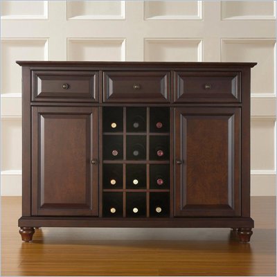 Crosley Furniture Cambridge Buffet Server / Sideboard Cabinet in Vintage Mahogany