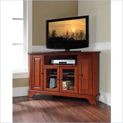 Crosley Furniture LaFayette 48" Corner TV Stand in Classic Cherry