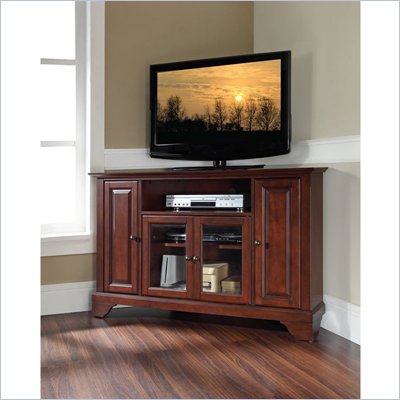 Crosley Furniture LaFayette 48" Corner TV Stand in Vintage Mahogany