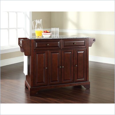 Crosley Furniture LaFayette Solid Granite Top Mahogany Kitchen Island